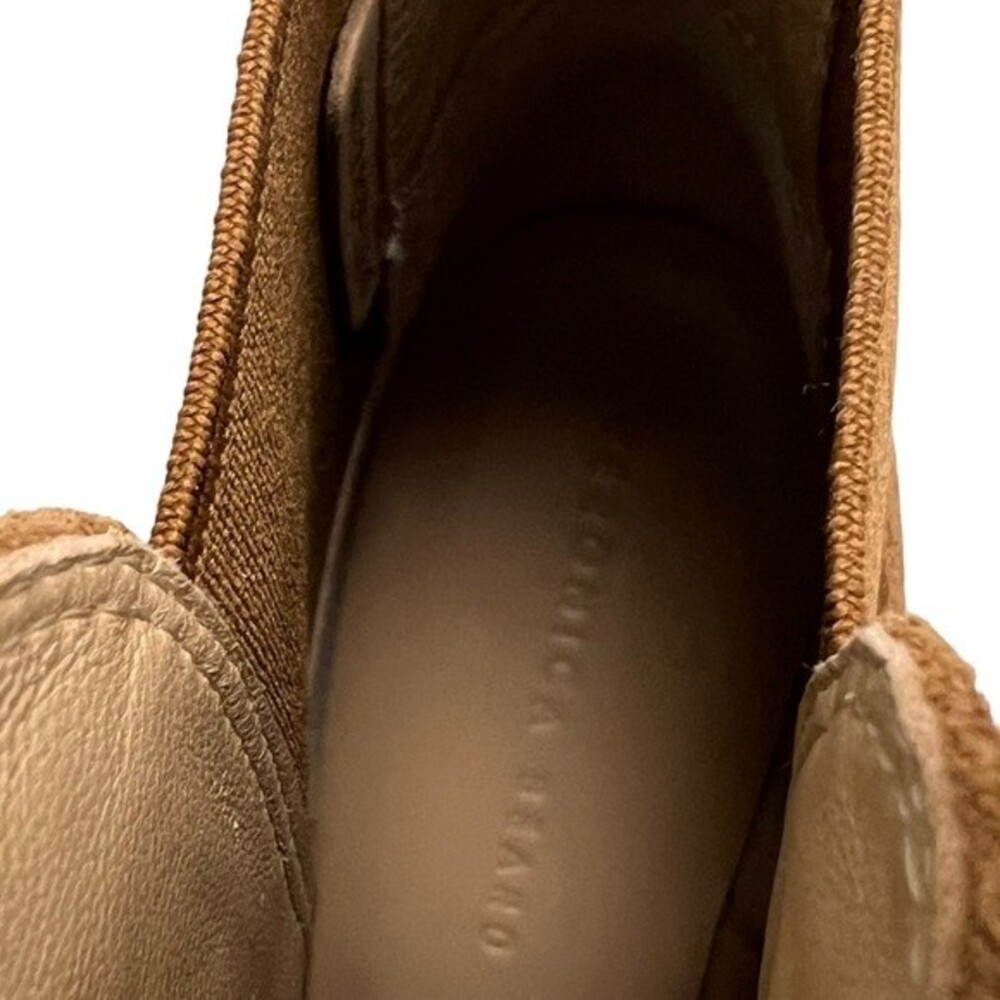 VERONICA BEARD Wedge Chelsea Boots Suede hazel wood Tan Pull on Booties Size 9 - Picture 9 of 12